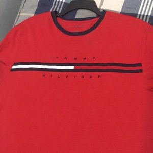 Red Tommy Hilfiger shirt